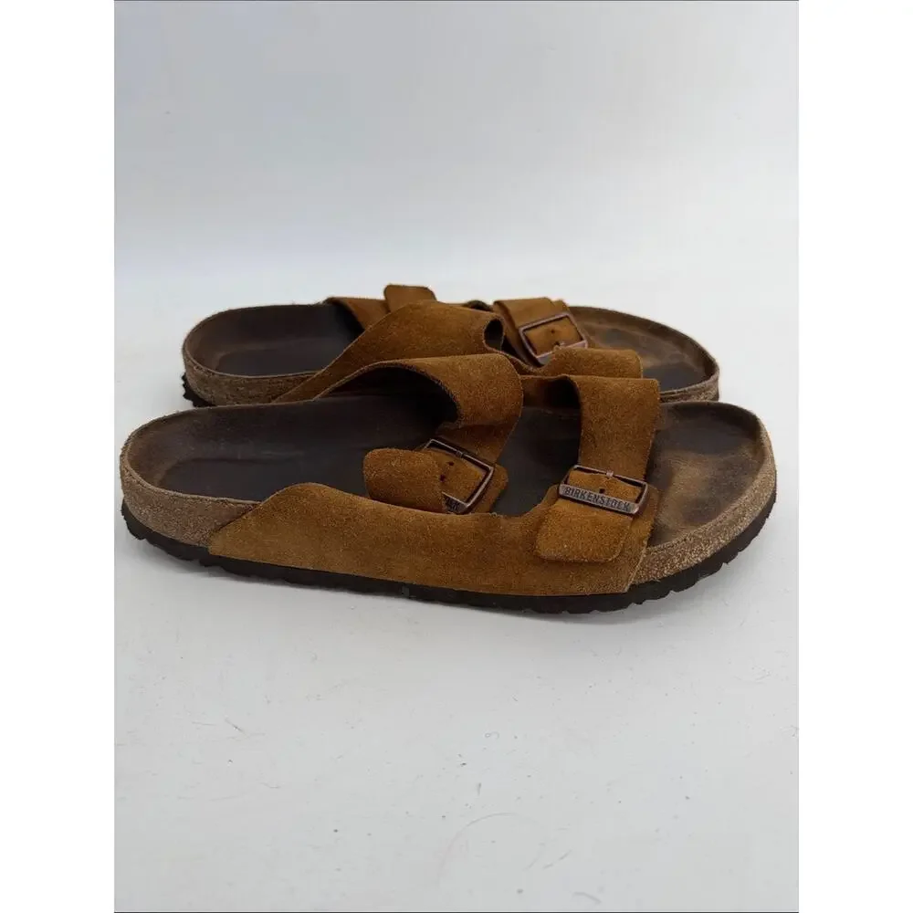 Birkenstock Arizona two strap rough suede leather comfort sandal sz 12